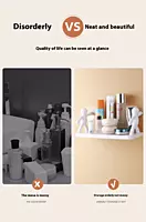 Human Shape ABS Stand | (Pack of 1) Self Adhesive Wall Mounted Shelf | No Drill Bathroom Storage Rack | Multipurpose Shelf for Kitchen Organizer, Bathroom, Kitchen & Bedroom