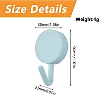 (Pack of 100) | Self Adhesive Round Shape Wall Hooks | Multi Color